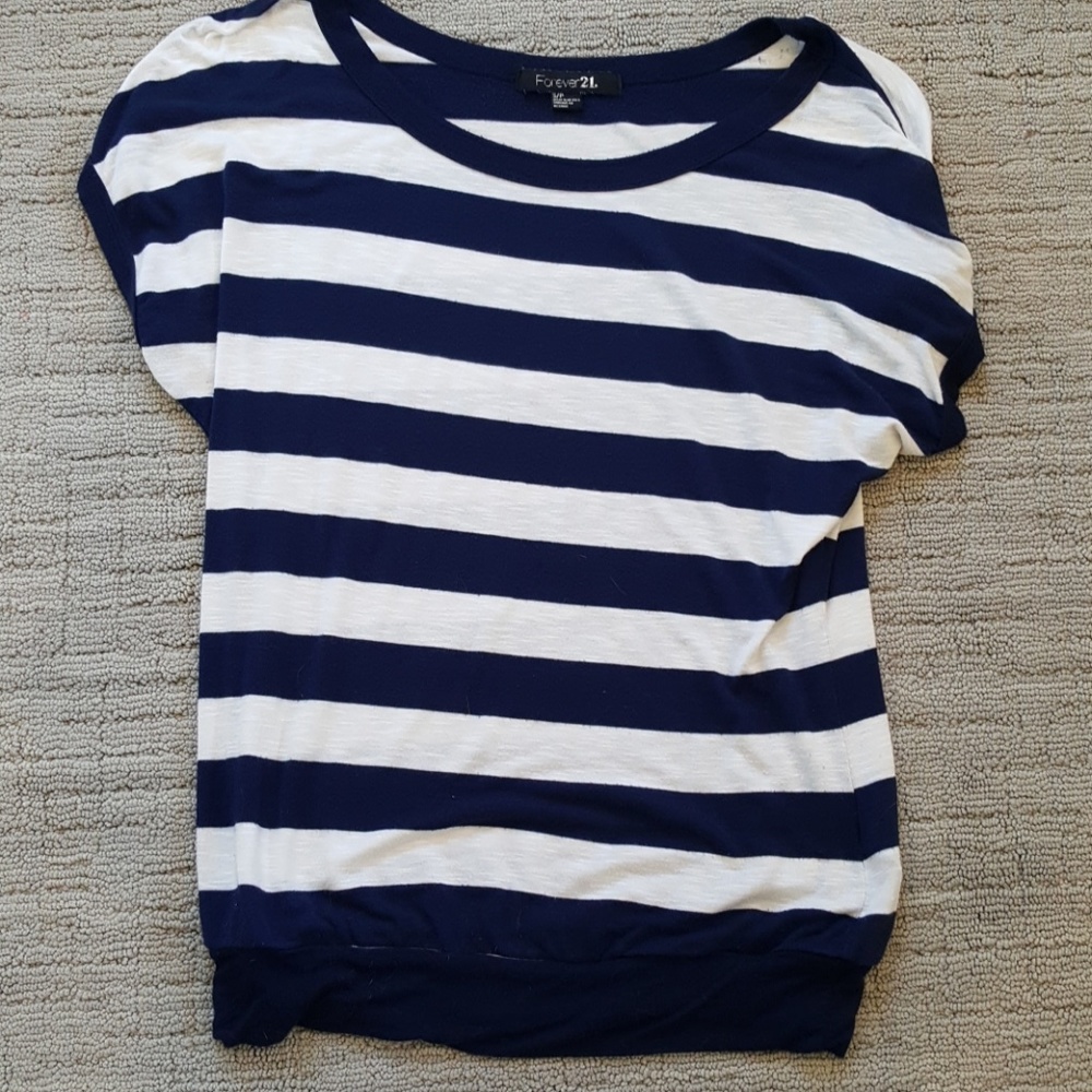 Blue and white girls shirt